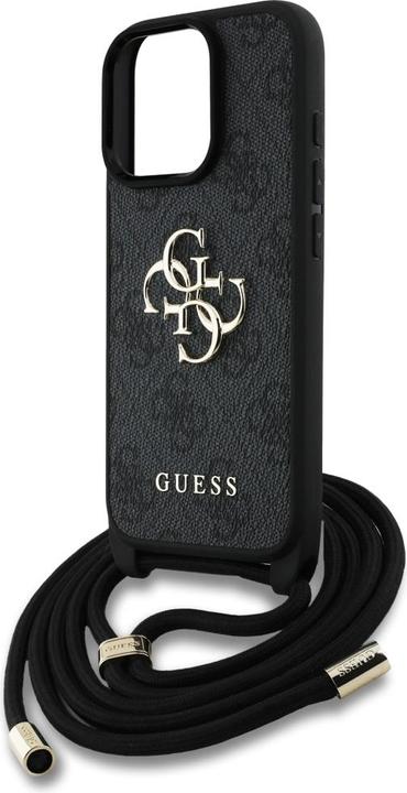 Productafbeelding Guess 4G Big Logo Cord Stap Crossbody für Apple iPhone 16 Pro - black (Apple iPhone 16 Pro)