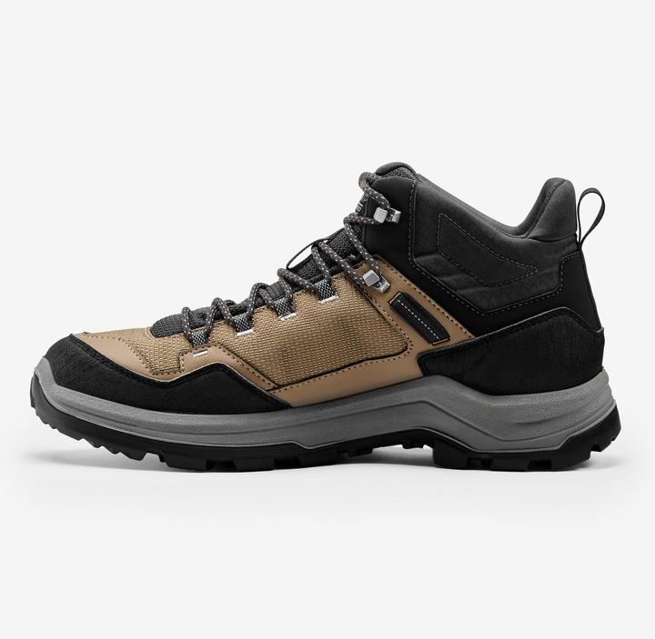 Actual product image Quechua Hiking boots for men semi-high waterproof hiking - MH100 brown (44)