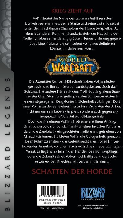 Produktbild Panini World of Warcraft: Vol'jin - Schatten der Horde