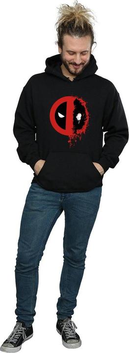Actual product image Deadpool Mens Paint Splatter Logo Hoodie (S)