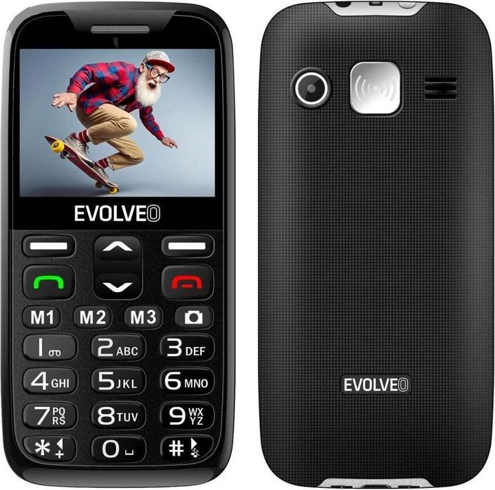 Produktbild Evolveo EasyPhone XR, mobilní telefon pro seniory s nabíjecím stojánkem, černá (2G)