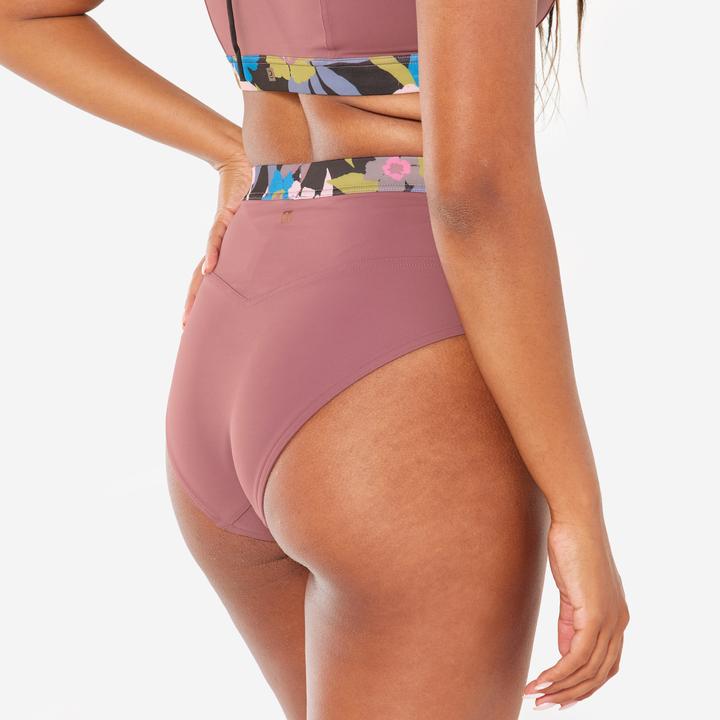 Image du produit Olaian Bas de maillot culotte taille haute surf Femme - Rosa violet (40, 42)