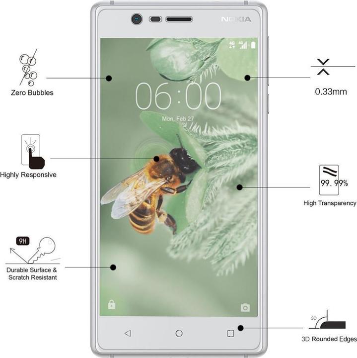 Immagine prodotto Eiger Mountain Glass Clear Edge (1 Pezzo/i, Nokia 3)