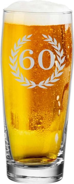 Immagine prodotto Luxentu Willi Becher / Bierglas mit Gravur 60. Jubiläum (0.50 l, 1 x)