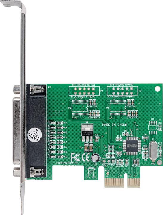 Image du produit Manhattan Carte PCI Express parallèle Un port DB25 IEEE 1284 adapté aux PCI Express x1 x2 x4 x8 et x16