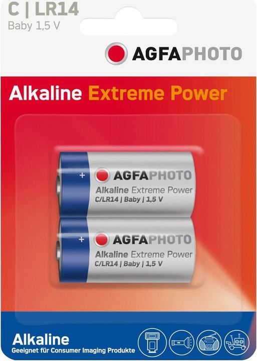 AGFAPHOTO Puissance extrême alcaline (2 pcs, C)