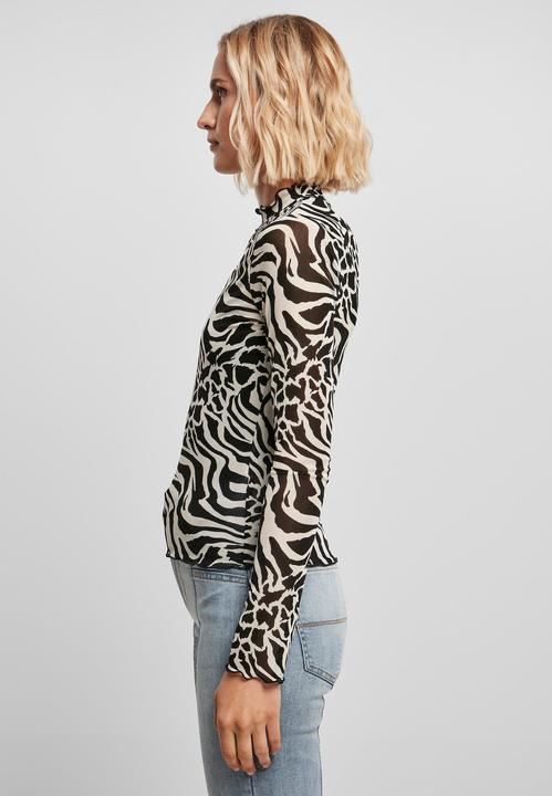 Produktbild Urban Classics Ladies AOP Mesh Turtleneck Longsleeve (XL)