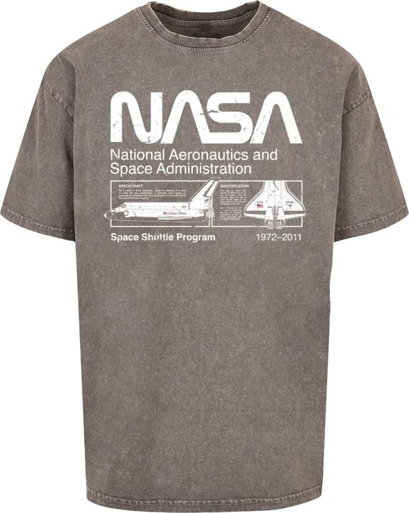 Absolute Cult Nasa - Space Shuttle Program Acid Washed Oversize Tee - 114889 (L)