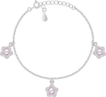 Produktbild Brilio Silver - Charming silver bracelet with flowers BRC148WR
