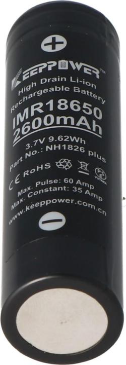 Produktbild Keeppower Akku IMR18650 Plus (US18650VTC5A) (Flat Top) inkl. Akkuschutzbox (1 Stk., 18650, 2600 mAh)