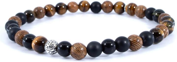 Actual product image Balibay Teoman (20.50 cm, Wood, Tiger's eye, Onyx, Gemstone, Hawk eye, 925 sterling silver)