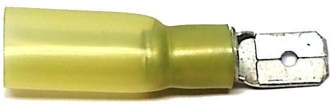 Actual product image EP Flat plug WP 6.3 x 0.8 mm, male, yellow, 10 pcs.