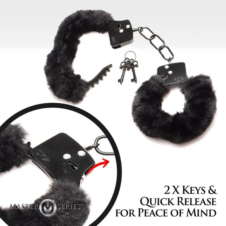 Image du produit Master Series Cuffed in Fur Furry Handcuffs (en fourrure)