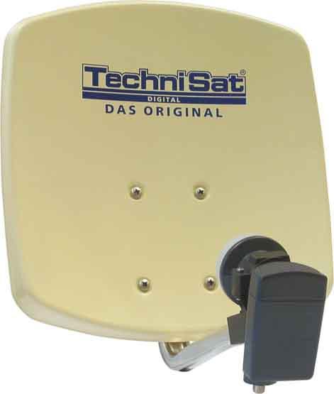 Produktbild TechniSat DigiDish 33 + Twin LNB Beige Sat/Installation (Parabolantenne, DVB-S / -S2)