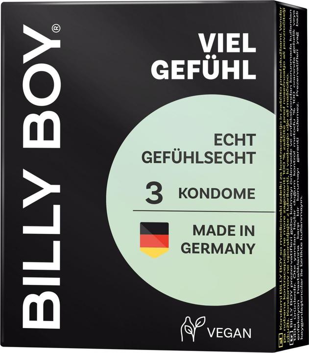 Billyboy Billy Boy "Lots of feeling" 3 echt voelende condooms met een perfecte pasvorm en geur (3 Pcs.)