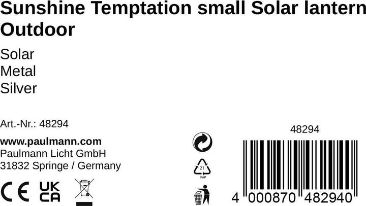 Produktbild Pauleen Solar Laterne Sunshine Temptation (1 x)