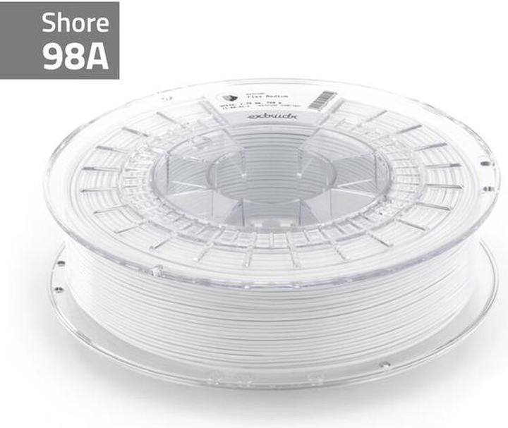 Image du produit Extrudr Flex Medium Blanc 1,75 mm 750 g (TPU, 1.75 mm, 750 g, Blanc)