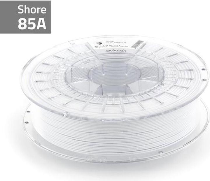 Produktbild Extrudr Flex Semisoft Weiss 1.75 mm 750 g (TPU, 1.75 mm, 750 g, Weiss)