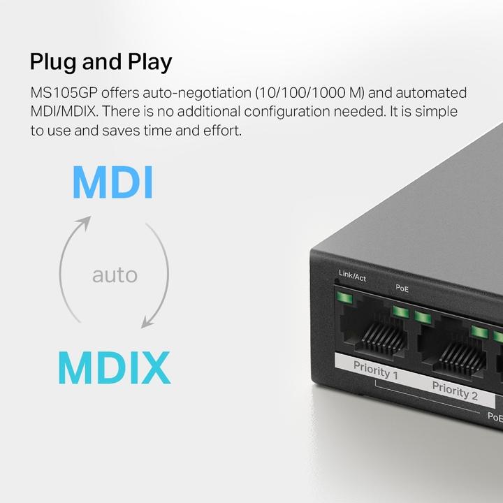 Produktbild Mercusys MS105GP (5 Ports)