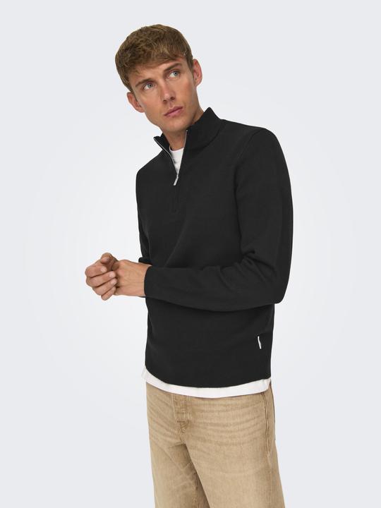 Produktbild Only & Sons Onscooper Reg 12 Half Zip High Neck Knit (L)