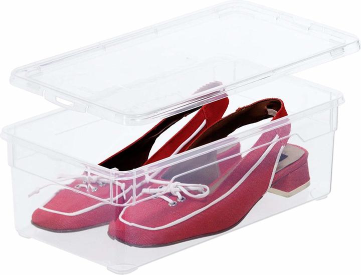 Produktbild Rotho 4er Set Box Lady Shoe CLEAR (33 x 19 x 11 cm, 5 l)