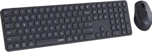 Actual product image Rapoo Wireless multi-mode desk set 9810M, QWERTZ, dark grey (00228039) (DE, Wireless)