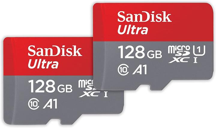 Actual product image SanDisk Ultra mit Adapter (2-Pack) (128 GB, microSDXC, U1, UHS-I)