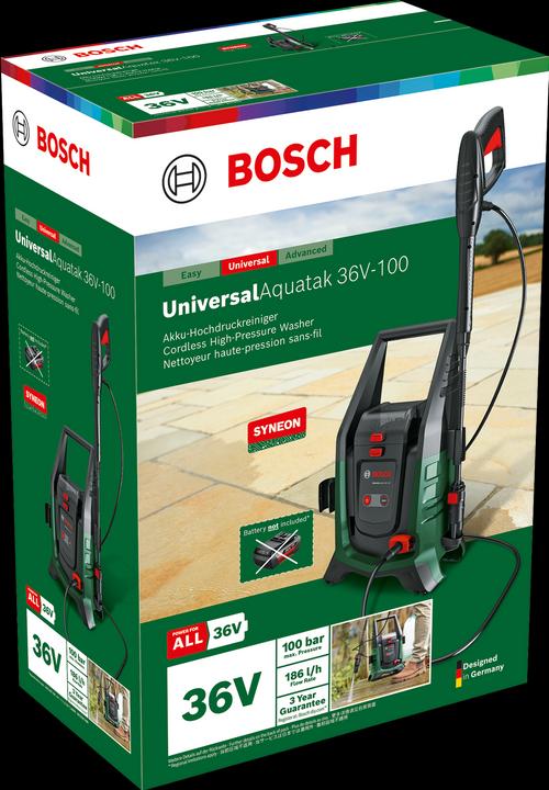 Image du produit Bosch Home & Garden BOSCH UniversalAquatak 36V-100 Nettoyeur haute pression à batterie SOLO (Fonctionnement sur batterie)