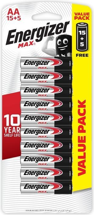 Produktbild Energizer Max Alkaline (20 Stk., AA, 2700 mAh)