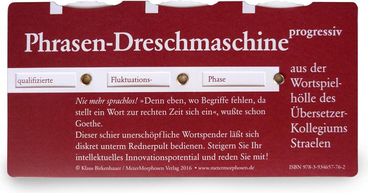 Produktbild Phrasendreschmaschine (Spiel)762 (Deutsch)