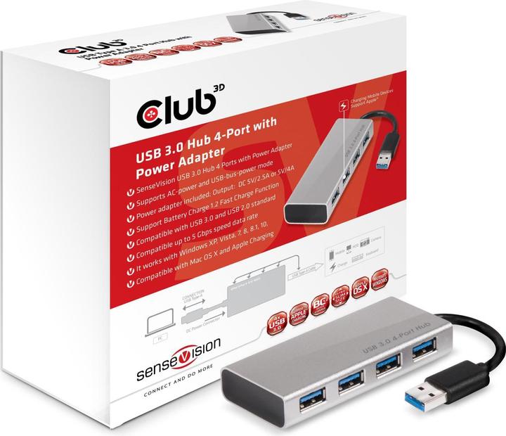 Actual product image Club 3D Csv-1431 (USB-C, 4 Ports)