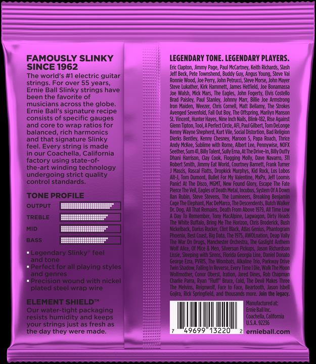 Actual product image Ernie Ball Set of strings, Slinky Nickel 3-pack, Power 11-48 (6 x, Electric guitar, 0.05")