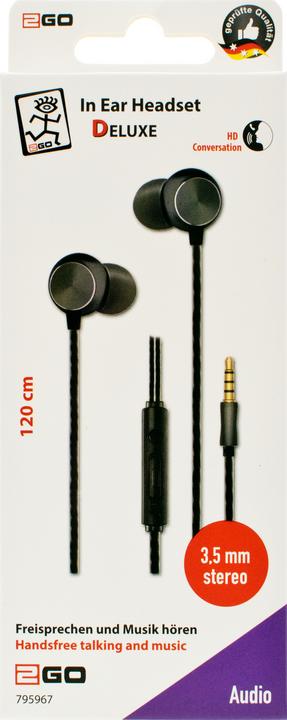 Actual product image 2GO 795967 Headphone & Headset Wired In Ear Call/Music Anthracite (No noise cancelling, Cable)