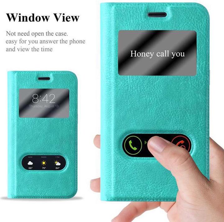 Produktbild Cadorabo Book mit View Doppelfenster Cover (Samsung Galaxy J1 (2016))