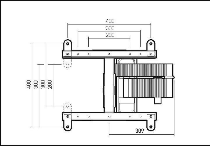 Actual product image Erard EXO 400 TW3 (Wall, 55", 25 kg)