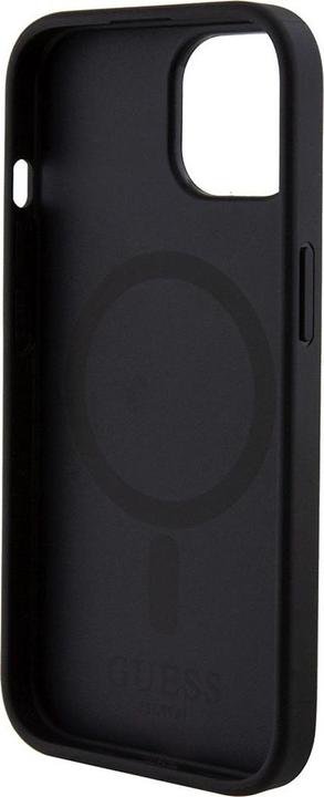 Productafbeelding Guess PU 4G Stripe hoesje voor Apple iPhone 15 - grijs (Apple iPhone 15)