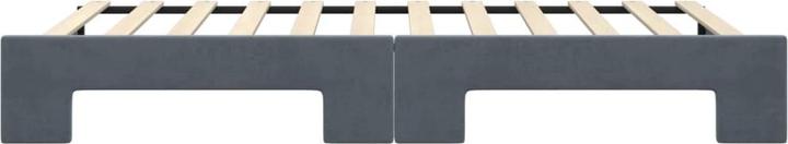 Actual product image VidaXL Tagesbett Ausziehbett Sofabett Gästebett Dunkelgrau 100x200cm Samt (Sofa bed)