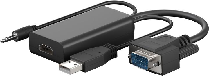 Actual product image Goobay VGA/HDMI adapter cable (USB-A, 16 cm)