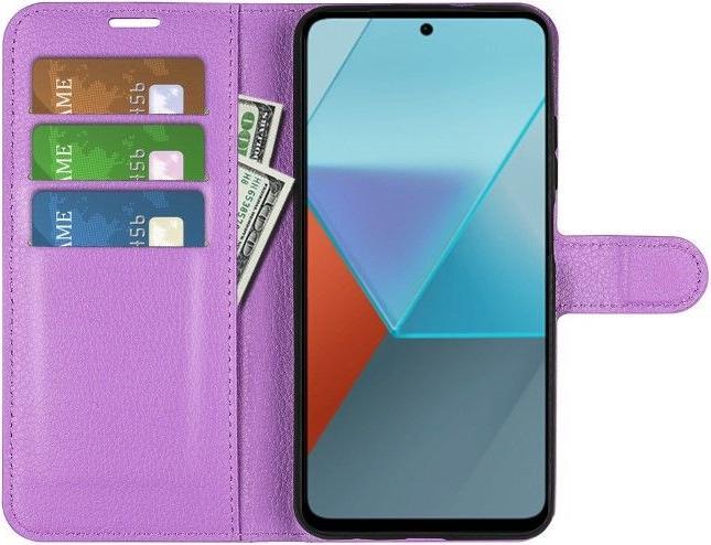 Actual product image MU Classic Litchi Leather Bookcover Series (Xiaomi Redmi Note 13 Pro 5G)