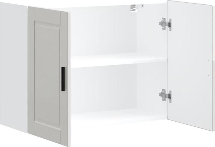 Immagine prodotto VidaXL Parete attrezzata per cucina Porto in legno bianco lucido (80 x 31 x 60 cm)