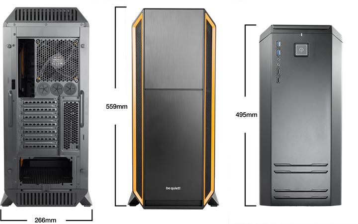 Actual product image be quiet! Silent Base 800 Orange (ATX, mATX, Mini-ITX)