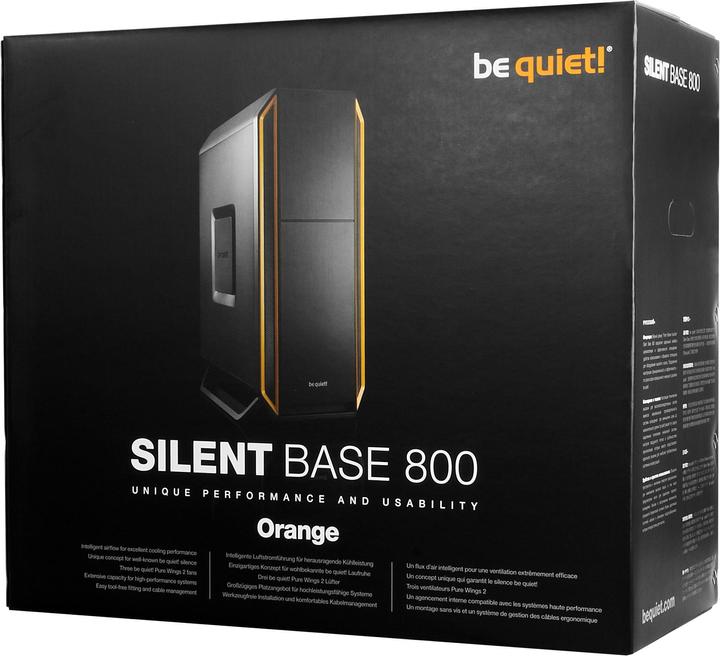 Actual product image be quiet! Silent Base 800 Orange (ATX, mATX, Mini-ITX)