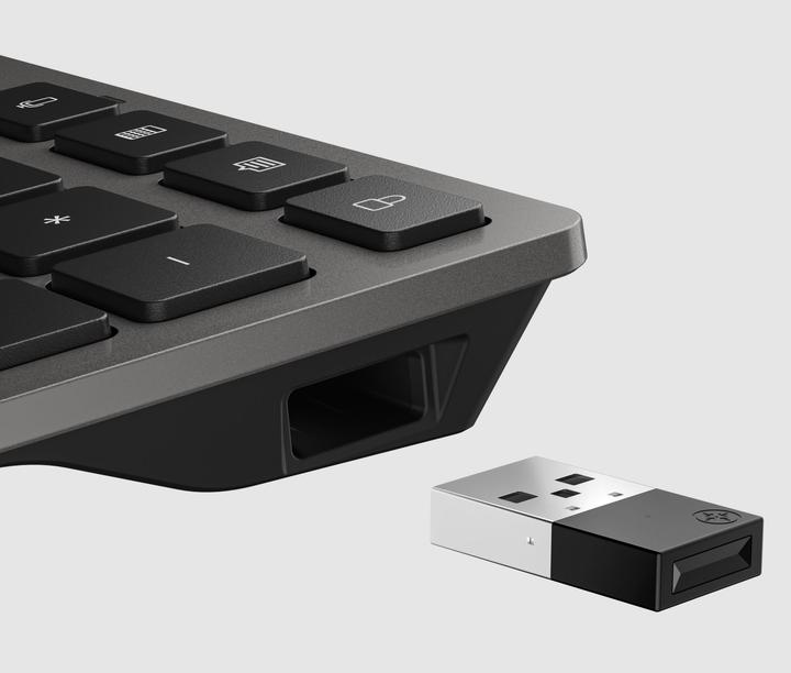 Actual product image HP 720 Dual-Mode Rechargeable Wireless Keyboard-GR (P) (DE, Wireless)