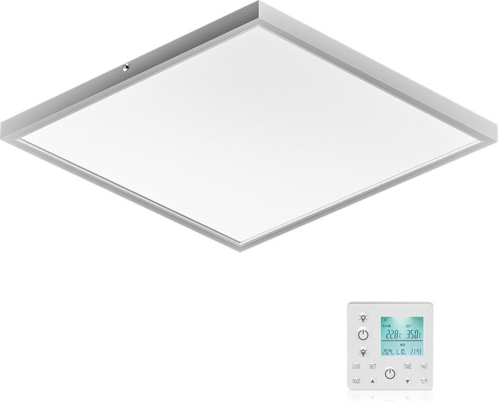 Actual product image Wiltec Infrared ceiling heater 370W 65.5x63x3.5cm Infrared heating LED heater (370 W)