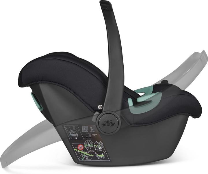 Produktbild ABC Design Autositz Babyschale Tulip Gruppe 0+ black (Babyschale, ECE R129/i-Size Norm)