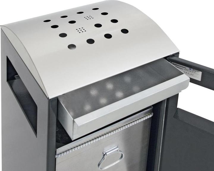 Image du produit Collecteur de déchets avec cendrier, capacité 40 l, anthracite. (40 l)
