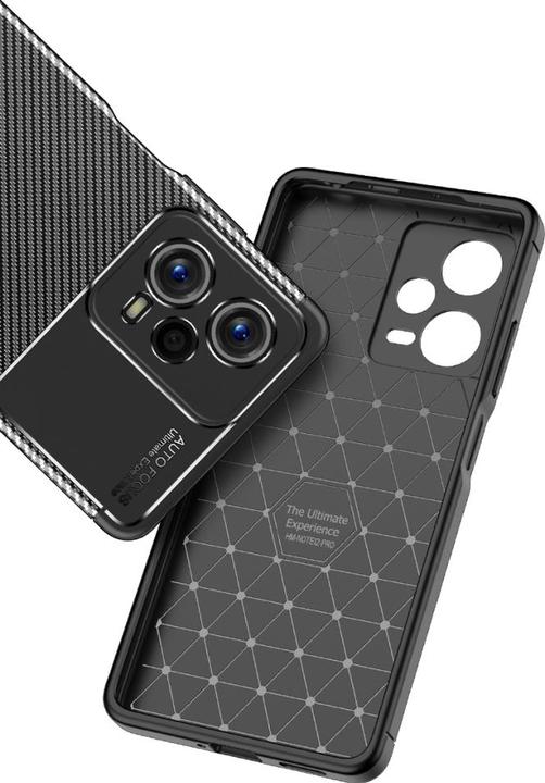 Actual product image Screenguard Xiaomi Redmi Note 12 Pro 5G Cover Carbon Design TPU Case (Xiaomi Redmi Note 12 Pro 5G)