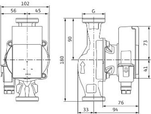 Actual product image Wilo PUMP CIRCULATION ATMOS PICO 25/1-6 180