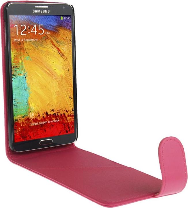 Produktbild König Design Handyhülle Flip mit Kreditkartenschlitz für Samsung Galaxy Note 3 N9000 pink (Samsung Galaxy Note 3)