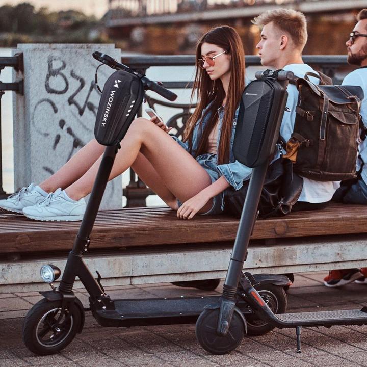 Actual product image Wozinsky waterproof scooter handlebar bag 3l handlebar bag black (WSB4BK) (3 l, Handlebar bag)